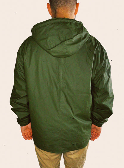 Olive Weatherproof Vintage hooded rain jacket